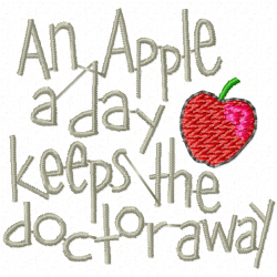 Apple Embroidery Design 7